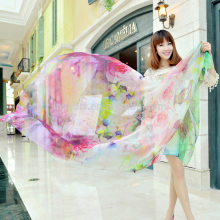 Newest style woman nobel digital printed silk expensive wraps(SP0893L)