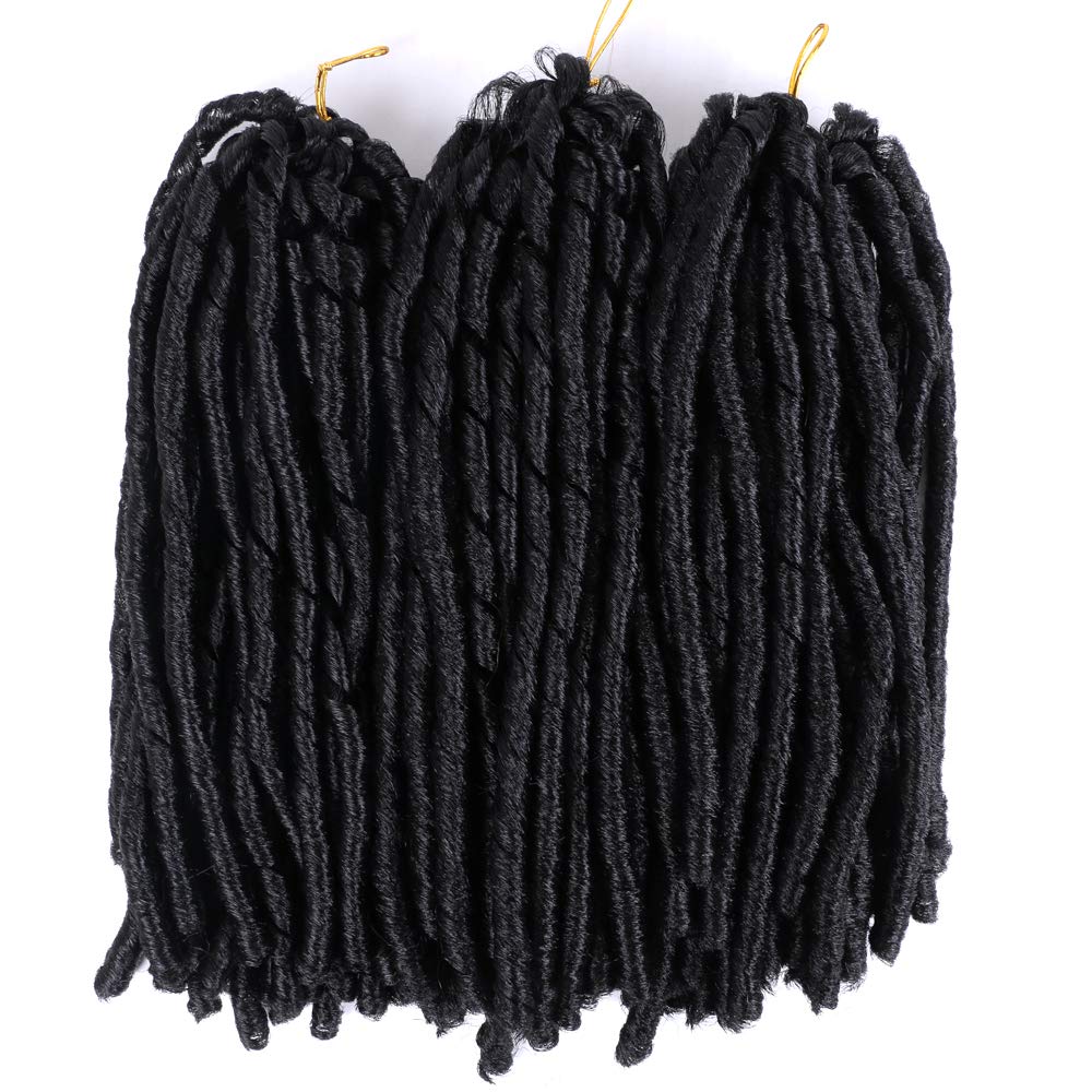 Wholesale Soft Faux Locs Crochet Hair Extensions Synthetic Fiber Soft Locs Hair Twist Braids Crochet Hair Dreadlocks Braiding