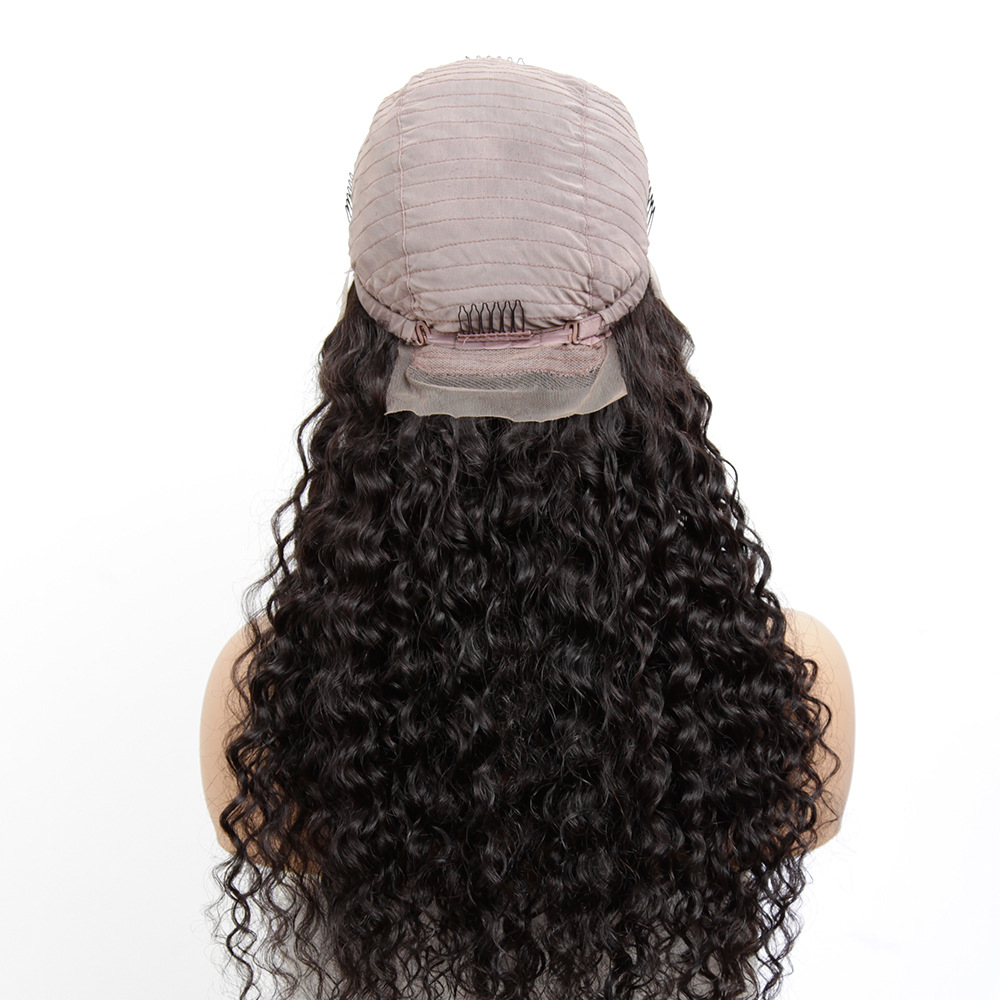 Hot Sale Wet And Wavy Lace Front Wig Wholesale 150% Density Long Transparent Swiss Water Wave 13X4 Pre-pluck Lace Wig