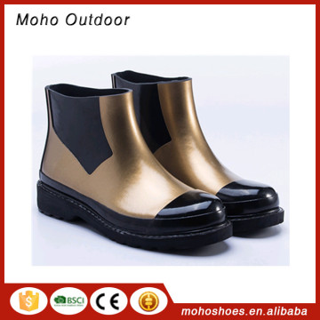 Gold,Silver Ankle RUBBER boots Girls women ladies rain boots custom