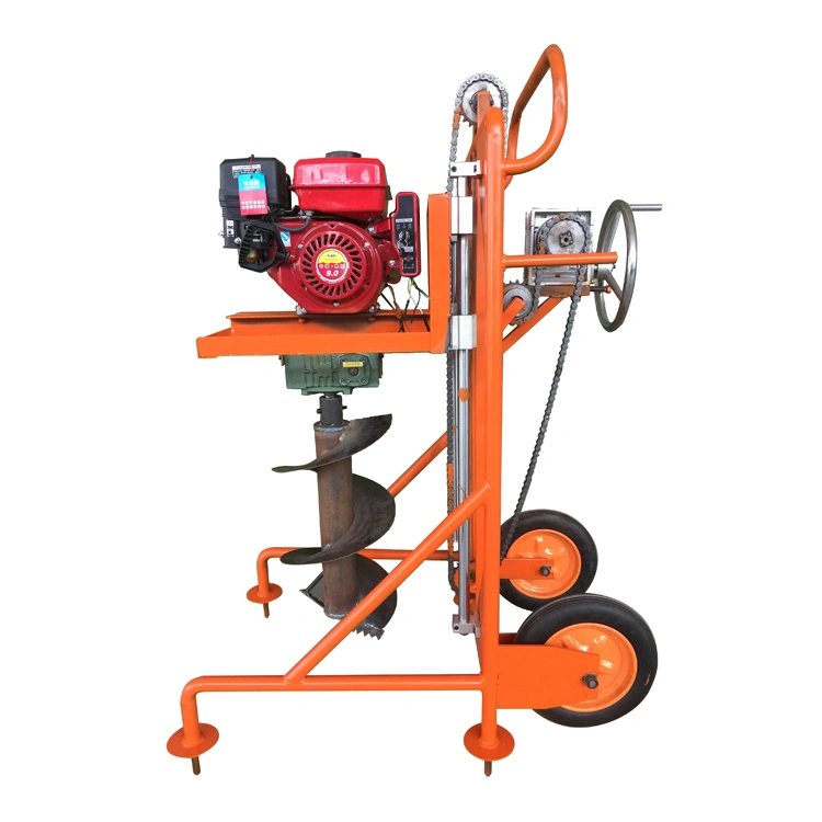 Professional Small Hand Push Digging Machine Tree Planting Ground Earth Auger