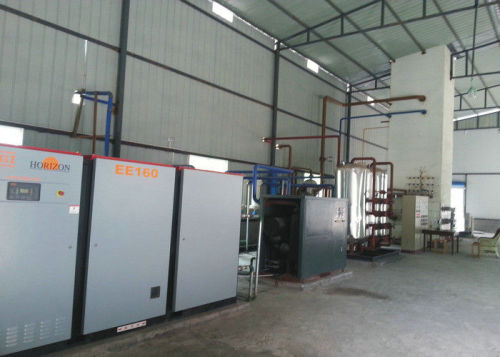 400v Low Power Cryogenic Air Separation Plant , Skid Mounted Liquid Nitrogen Plant