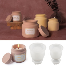 Cement Cup Jar Silicone Mold for Creative Gypsum Candle Cup Decoration