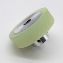 Custom length Aluminum Polyurethane Industrial Encoder Wheel Measuring Wheel for Measuring Rotary Encoder