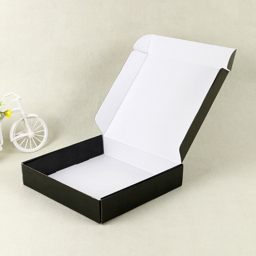 Custom Logo Matte Black Paper Corrugated Mailing Box