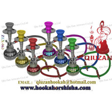 Portable New Design Covered Colorful Mini Hookah With Round Vase