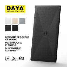 Portable Light Shower Tray Clean AntiSlip Pan Marble Stone Shower Base