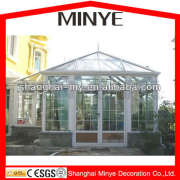 Gable roof aluminum glass sunroom