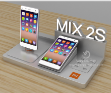 shop counter cellphone display