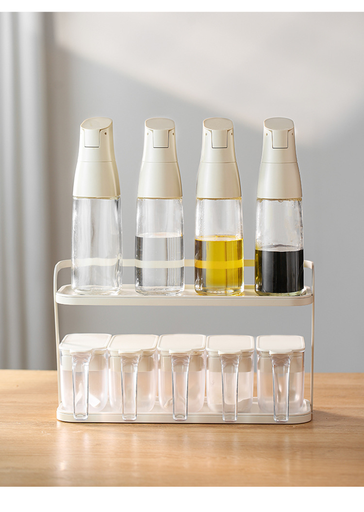 ডাবল-টায়ার ওয়াল-মাউন্টেড স্পাইস অর্গানাইজার Double-Tier Wall-Mounted Spice Organizer