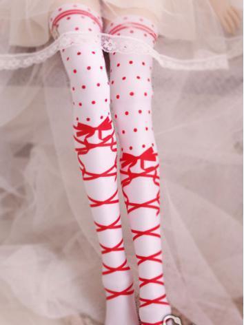 BJD Blue/Purple/Red/Pink/Black High Stockings For SD/MSD