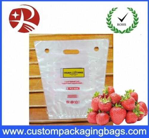 Pp Portable Fruit Packing Bag With Perforation And Hanger Hole