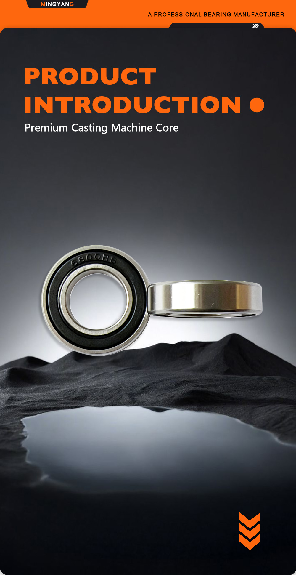 6800‑2RS Пыленепроницаемый поворотный подшипник X 6800‑2RS Dust‑Proof Rotary Bearing X