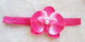 Baby elastische Stirnband mit mehrlagigen Satinband Blume Kleinkinder Neugeborenen Stoff Blume Stirnband Mädchen Haarschmuck