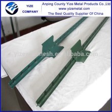 Green painted Studded T Post with spade export to USA /Australia