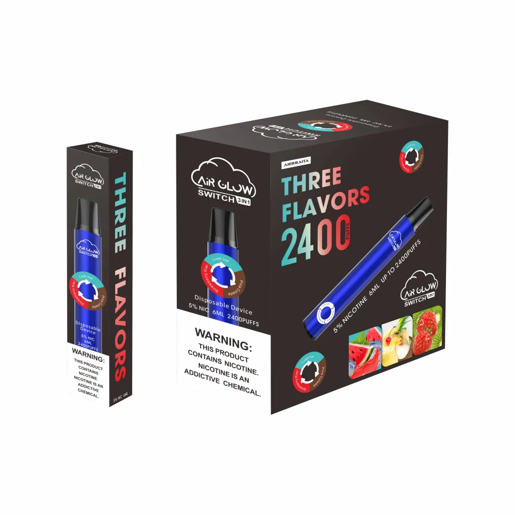 Factory Inside Price Trend Style Air Glow Switch 3 in 1 Disposable Vapor E Cig