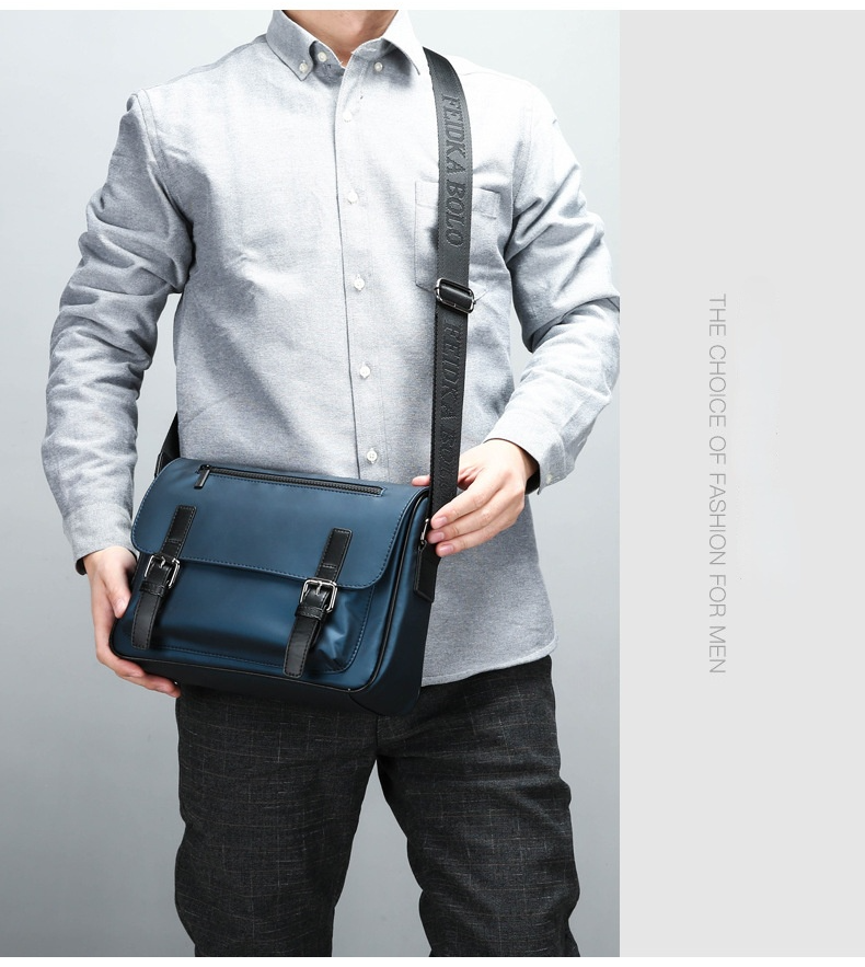Amazon Buckle Man Bags Shoulder Fashion American Shoulder Business Bag Sling Crossbody Waterproof Shoulder Bag for Men