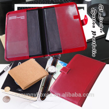 Embossing Conference A4 Document Leather File Folder for Interview