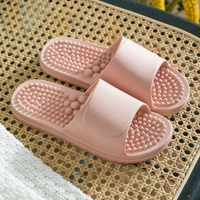 Health Care PVC Bathroom Slippers with Massage Soft and Comfortable Couples Health Slippers