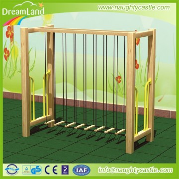 Kids Swing Bridge play game/wooden outdoor play equipment/kids adventure game for sale