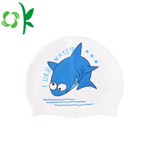 Silicone Children Swim Cap Printed Cartoon for Kids