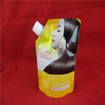 custom yellow printed 500g stand-up pouch for shampoo