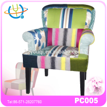 Wood Patchwork Armchair chair European style