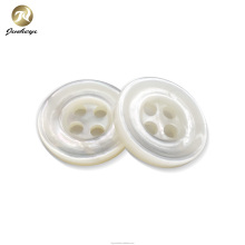 10 MM and 11.5 MM Simple Design White MOP Shell Buttons with Four Holes