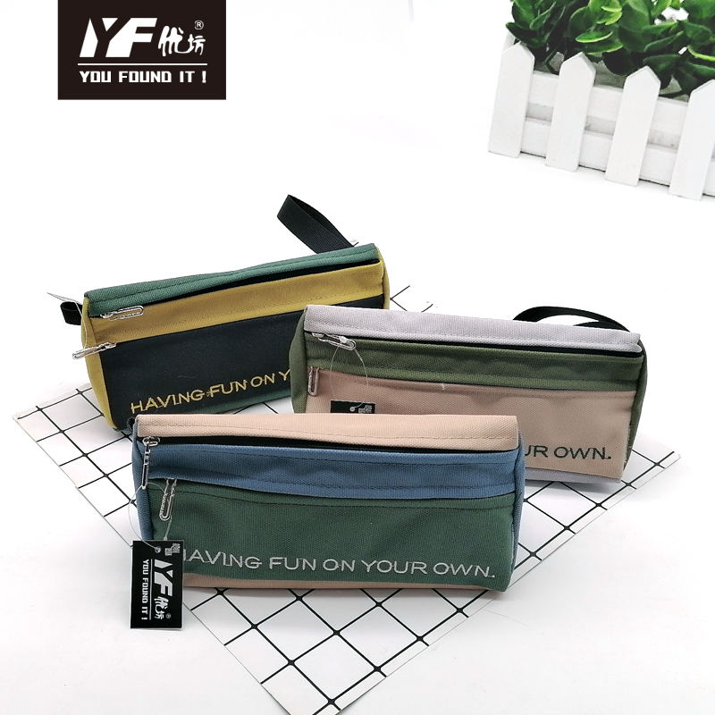 Custom fashion style Canvas Pencil Case & bag multifunctional bag