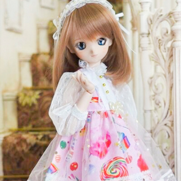 BJD Candy Dress with Hairpiece for SD/DD/MSD Doll