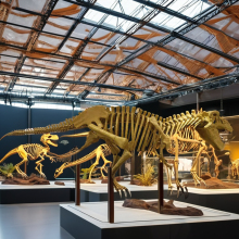 Wholesale Full-Size Realistic Animatronic Dinosaur Skeleton Models for Amusement Parks