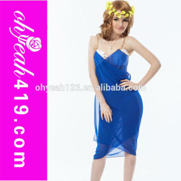 Women dark blue sexy fancy dress beach wear