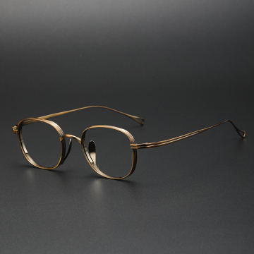 Unique Nosepad Titanium Eyeglass Frame - Wholesale Price, No MOQ, IP Plating