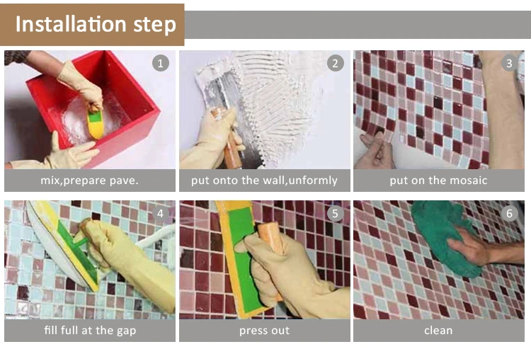 Glossy Surface Square Kitchen Backsplash Tiles Glass Mosaic