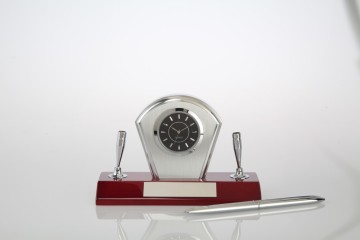 Table Pen Holder Clock with photos&table clock pen