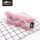 Custom transparent waterproof pink cat plastic pencil case