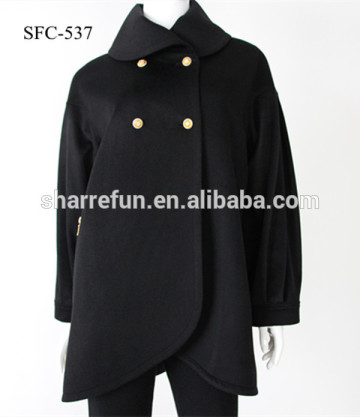 ladies cashmere coat, black cashmere coat, cashmere coat SFC-537