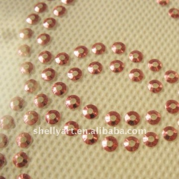 Korean quality New Sequin hot fix pet sequin arched half round shape