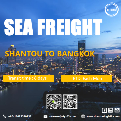 Serviço de frete marítimo do oceano de Shantou a Bangkok Pat