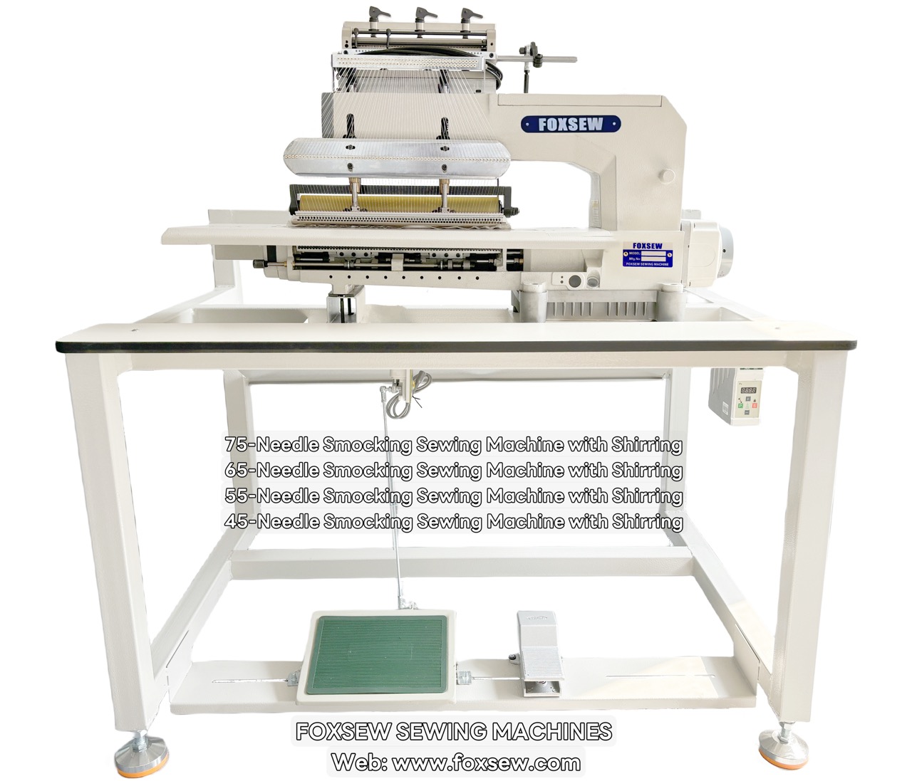 Mesin Jahit Smocking 75 Jarum dengan Shirring FOXSEW FX1075 -1 75-Needle Smocking Sewing Machine with Shirring FOXSEW FX1075 -1