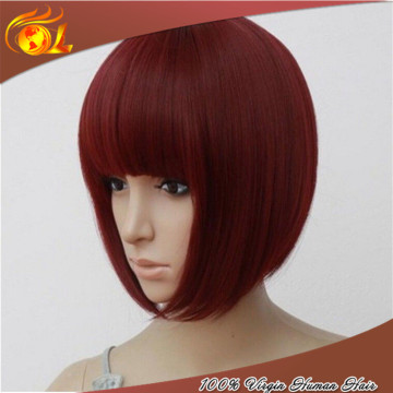 Fashion Red short style straight hair can do texture by yourslef Red short style hair wig