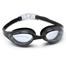 Waterproof Black Swimming Goggles with Silicone Strap - Good Quality Swim Pool Accessory