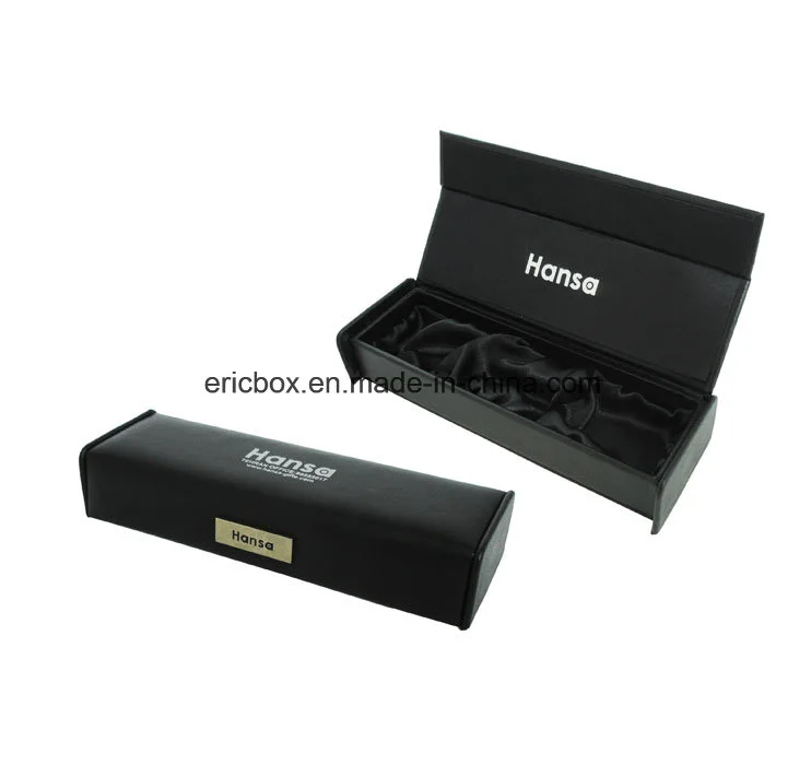 Custom New Design Black Faux Leather Plastic Gift Pen Box