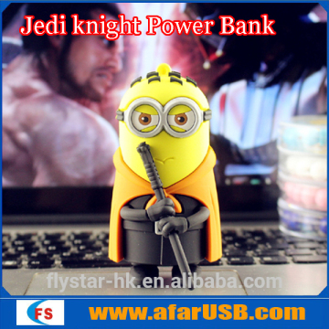 Minions Jedi Knight pvc portable cartoon power bank