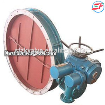 best sale dn500 manual worm gear ventilated butterfly valve