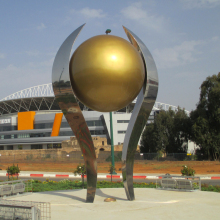 garden large outdoor decorate metal craft mirror ball sculpture