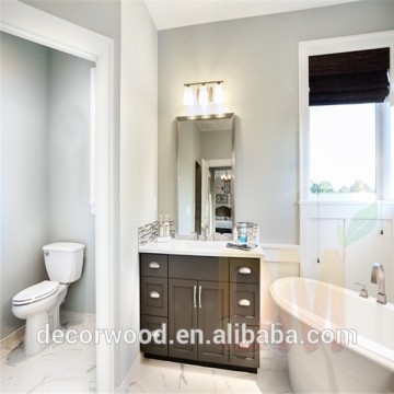 America standard shaker bathroom cabinetry back splash