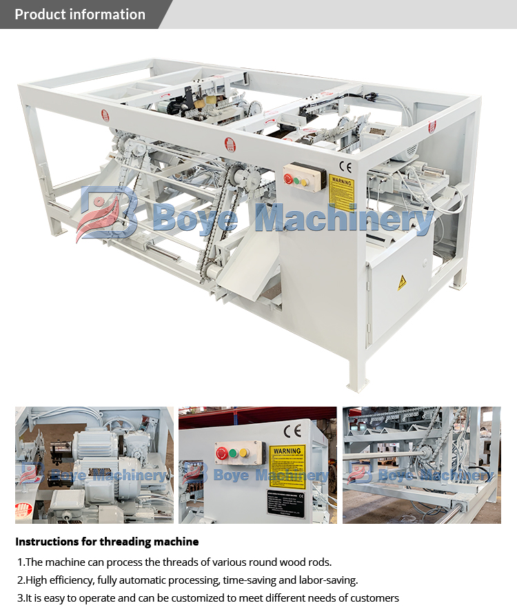 Round broom rod wood stick tapping equipment /Furniture  wood threading machine/ Small electric mill threading machine