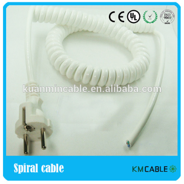 Retracted cord power extension cable