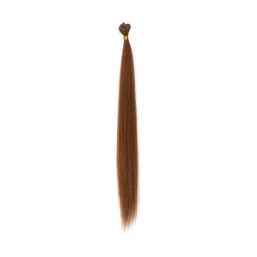 Brown Color All Colors Flat Tip Human Hair Extensions Brazilian Remy Virgin Hair